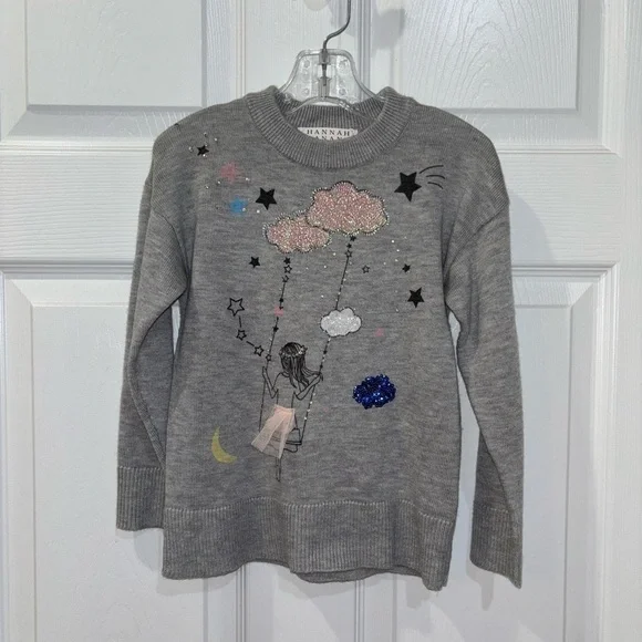 HANNAH BANANA Girls Sweater Sz 5 - Picture 1 of 4